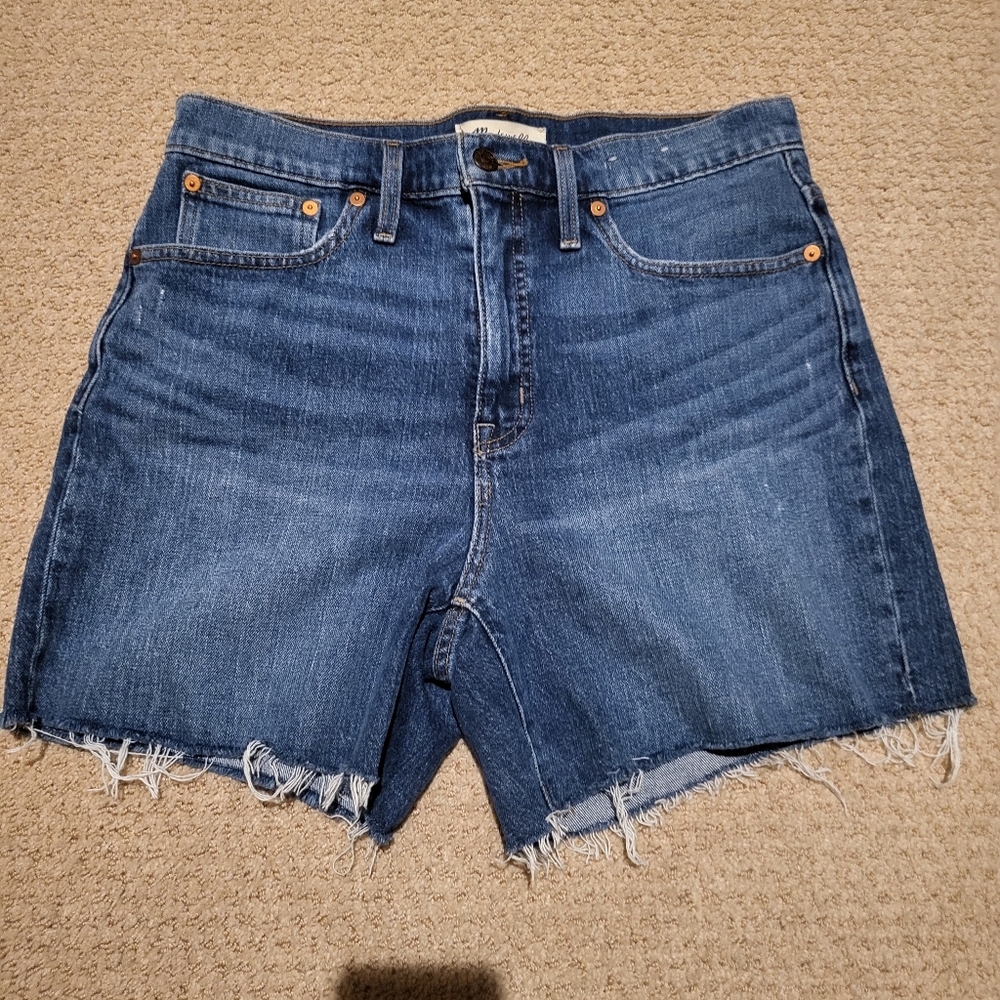 Madewell Cutoff High Rise Denim HIGH RISE Shorts Size 28 EUC - Picture 3 of 11